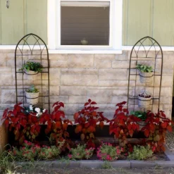 Sunnydaze Decor Sunnydaze 2-Piece Arched Climbing Plants Wall Trellis With Flower Pot Supports -Garden Furniture Store GUEST b4e47afd 936c 4c18 ab7d 368ff74e4018