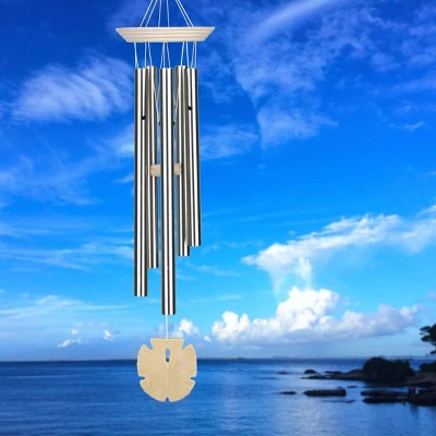 Woodstock Wind Chimes Signature Collection, Woodstock Seashore Chime, Sand Dollar 24'' Silver Wind Chime SSA 1 Woodstock Wind Chimes Signature Collection, Woodstock Seashore Chime, Sand Dollar 24'' Silver Wind Chime SSA