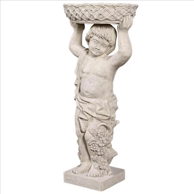 Design Toscano Young Bacchus With Basket Planter Garden Statue: Bacchus Left 2 Design Toscano Young Bacchus With Basket Planter Garden Statue: Bacchus Left - Image 2