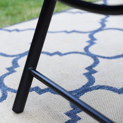 2pk Outdoor 7 Position Arm Chairs With High Backs & Aluminum Frames - Captiva Designs 8 2pk Outdoor 7 Position Arm Chairs With High Backs & Aluminum Frames - Captiva Designs - Image 8