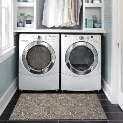 Solway Washable Outdoor Rug Ivory/Brown - Linon -Garden Furniture Store GUEST b83d970d 1248 4158 94f4 d9a4170d2468