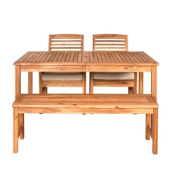 Ravenscroft 4pc Acacia Wood Patio Dining Set - Saracina Home -Garden Furniture Store GUEST b9ee2181 ca32 41f5 bdb7 5ca2d3689ec3