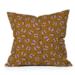 Little Arrow Design Co. Monarch Butterflies Outdoor Throw Pillow Pink/Brown - Deny Designs -Garden Furniture Store GUEST ba6c7059 df1b 4e72 b6c9 87555734c5b0