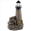 Design Toscano Seaside Lighthouse LED Illuminated Cascading Garden Fountain