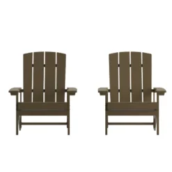 Flash Furniture Set Of 2 Charlestown All-Weather Poly Resin Wood Adirondack Chairs 39 Flash Furniture Set Of 2 Charlestown All-Weather Poly Resin Wood Adirondack Chairs -Garden Furniture Store GUEST bb5e272e 760c 4286 9e08 9fb159264bca