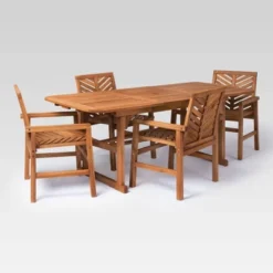 5pc Slatted Extendable Acacia Wood Patio Dining Set - Saracina Home 19 5pc Slatted Extendable Acacia Wood Patio Dining Set - Saracina Home -Garden Furniture Store GUEST bc70cb01 d877 45b9 abc8 5ef3dadb9cf0