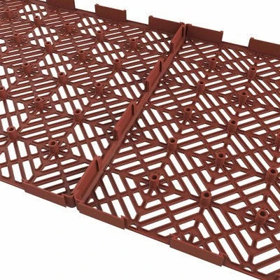 Nature Spring Interlocking Open Patterned Terracotta Patio And Deck Flooring Tiles - Set Of 6 5 Nature Spring Interlocking Open Patterned Terracotta Patio And Deck Flooring Tiles - Set Of 6 - Image 5