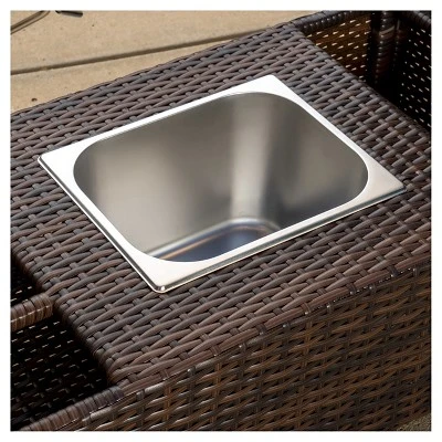 Bahama Wicker Bar Cart - Brown - Christopher Knight Home 3 Bahama Wicker Bar Cart - Brown - Christopher Knight Home - Image 3