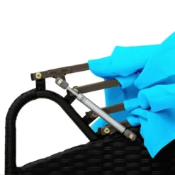 6pc Wicker Round Outdoor Sectional Set With Cushions - Black/Blue - GODEER 25 6pc Wicker Round Outdoor Sectional Set With Cushions - Black/Blue - GODEER -Garden Furniture Store GUEST be7d6672 1daf 4d4e 91eb 4a9086207def