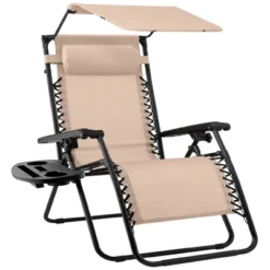 Best Choice Products Folding Zero Gravity Recliner Patio Lounge Chair W/ Canopy Shade, Headrest, Tray -Garden Furniture Store GUEST beaf9ce6 087b 4190 9817 a19cc5d15302