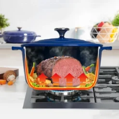 T-Fal 6qt Enameled Cast Iron Dutch Oven -Garden Furniture Store GUEST bf507ade 2244 4370 8971 af854554d836