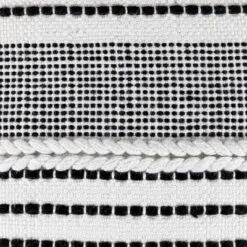 Northlight 18" White And Black Striped Outdoor Woven Pouf Ottoman -Garden Furniture Store GUEST bf849c26 b057 4ac7 b1f4 0e9acdfe7ed0