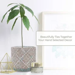 Inspirella 6.3 Inch Timeless Colorful Hand Painted Glazed Ceramic Round Indoor Outdoor Succulent Plant Pots With Drainage Holes And Plugs (4 Pack) -Garden Furniture Store GUEST c0296709 64f5 4bc7 b695 81e5c09045cf