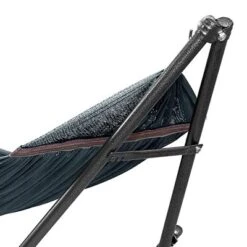 Tranquillo Universal 106.5 Inch Double Hammock Swing With Adjustable Powder-Coated Steel Stand And Carry Bag For Indoor Or Outdoor Use, Gray -Garden Furniture Store GUEST c05e9bdd bfce 43fb bf0f ae12df2b173c