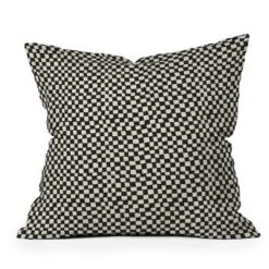 Iveta Abolina Lazy Checker Outdoor Throw Pillow Coal Black - Deny Designs -Garden Furniture Store GUEST c2ba6a0d 04ea 4700 839d 7f895e6fccd6