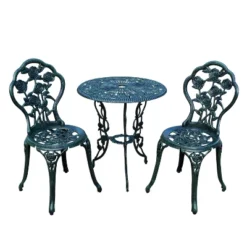 3pc Rose Cast Metal Set With Cast Aluminum Table Top & Chairs - Oakland Living -Garden Furniture Store GUEST c3912c68 02ea 470b ada9 05f0d6c71e9f