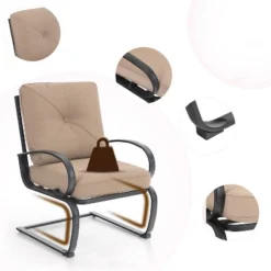 Captiva Designs 7pc Outdoor Dining Set With C-Spring Motion Chairs & Metal Table With Umbrella Hole 26 Captiva Designs 7pc Outdoor Dining Set With C-Spring Motion Chairs & Metal Table With Umbrella Hole -Garden Furniture Store GUEST c3d55d3b 829e 4366 af3b 49330a2e7300