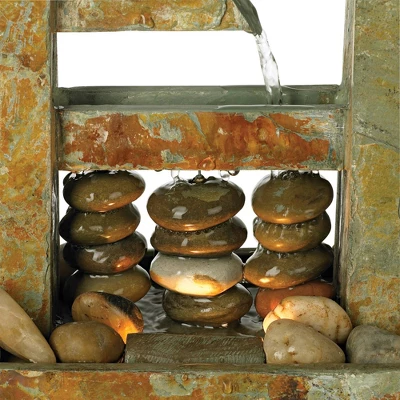 John Timberland Zigzag Zen Modern Cascading Indoor Tabletop Water Fountain With Light 17 1/4" For Table Office Desk Home Bedroom House Living Room 3 John Timberland Zigzag Zen Modern Cascading Indoor Tabletop Water Fountain With Light 17 1/4" For Table Office Desk Home Bedroom House Living Room - Image 3