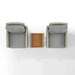 Capella 3pc Outdoor Wicker Chair Set - Gray - Crosley 12 Capella 3pc Outdoor Wicker Chair Set - Gray - Crosley -Garden Furniture Store GUEST c4a317be f980 4471 a7ee 1f284f0c1ce9