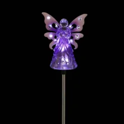 33.85" Acrylic Solar Angel Stake Purple - Exhart -Garden Furniture Store GUEST c4c80826 8860 4ddf bf89 dbfaa6c71f7a