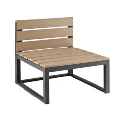 4pc Metal & Wood All Weather Patio Sectional Set - Natural - Saracina Home -Garden Furniture Store GUEST c5320dab 24ad 4797 869a 0ca6e9681128