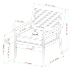 Saracina Home Mid-Century Modern Slatted Outdoor Acacia Arm Chair 9 Saracina Home Mid-Century Modern Slatted Outdoor Acacia Arm Chair -Garden Furniture Store GUEST c5373106 fe50 4bc9 a5c2 413de41b73ee