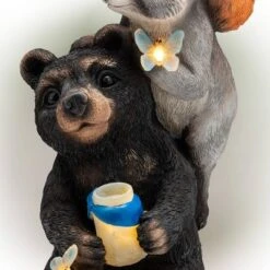 15" Polyresin Solar Nature Pals Statue With Butterflies And LED Lights - Alpine Corporation -Garden Furniture Store GUEST c681e8f8 d0be 4242 8aee bdac7aee2a5e