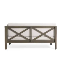 2pc Brava Outdoor Acacia Wood Right Arm Loveseat & Coffee Table With Cushion Gray/White - Christopher Knight Home 15 2pc Brava Outdoor Acacia Wood Right Arm Loveseat & Coffee Table With Cushion Gray/White - Christopher Knight Home -Garden Furniture Store GUEST c6dc9ea1 18f5 4b36 97d5 ca3830e02481