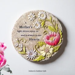 Evergreen 10" A Mother's Light Memorial Stepping Stone, Indoor And Outdoor Decor For Home, Lawn And Garden -Garden Furniture Store GUEST c7a7d8ca beb4 489b b48c ea337778156f