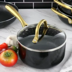 Gibson Home Ellsworth 2.5 Quart Aluminum Nonstick Saucepan With Lid -Garden Furniture Store GUEST c879a3d8 1330 4433 bead 3c1286e9a312