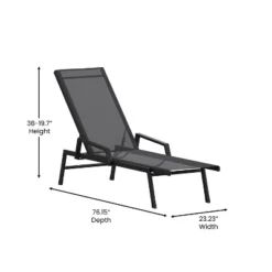 Emma And Oliver Set Of 2 Textilene Adjustable 5 Position Patio Chaise Lounge With Armrests And Metal Frame 18 Emma And Oliver Set Of 2 Textilene Adjustable 5 Position Patio Chaise Lounge With Armrests And Metal Frame -Garden Furniture Store GUEST c8c1ebdc b523 4e10 8388 9f844e22972d