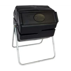 FCMP Outdoor 37 Gallon 1 Piece Single Chamber Roto Tumbling Composter Outdoor Elevated Rotating Garden Compost Bin, Black -Garden Furniture Store GUEST ca903c6d 79c8 40c0 9a5c 5fdaac506f2e