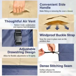 Costway Patio 60''x43'' 2-Seater Bench Loveseat Deep Sofa Cover Waterproof Handle Air Vent -Garden Furniture Store GUEST caa80b12 daf6 4c27 b1b9 febec72cf4e4