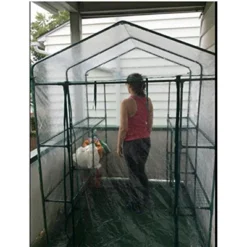 Nature Spring Walk-In PVC Greenhouse With 8 Shelves, Roll-Up Door And Steel Poles - Clear 9 Nature Spring Walk-In PVC Greenhouse With 8 Shelves, Roll-Up Door And Steel Poles - Clear -Garden Furniture Store GUEST cab26efb a8be 483b 9243 8514c045f36b
