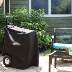 Sunnydaze Decor Sunnydaze Outdoor Firewood Log Rack Cart Carrier With Heavy-Duty Weather-Resistant Polyester Cover - Black -Garden Furniture Store GUEST cb256b6d 700b 4dac b013 b11e4d59a739