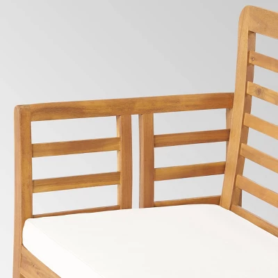 Caydon 8pc Acacia Wood Chat Set - Brown Patina/Cream - Christopher Knight Home 6 Caydon 8pc Acacia Wood Chat Set - Brown Patina/Cream - Christopher Knight Home - Image 6