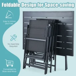 Costway 5 PCS Patio Dining Furniture Set Armchairs Folding Table No Assembly -Garden Furniture Store GUEST ccf37cc8 756a 4552 bf55 c94108dce836