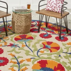 Nourison Aloha Transitional Floral Outdoor Rug -Garden Furniture Store GUEST cf1389b7 d09b 4187 ac67 b5c150fa6c09