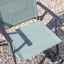 5pc Outdoor Steel Dining Set With Folding Chairs & Square Glass Table Top Green - Crestlive Products -Garden Furniture Store GUEST cf298789 8713 4b8e 9bcf e84e281eaf76