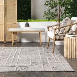 NuLOOM Crissy Contemporary High-Low Indoor/Outdoor Area Rug -Garden Furniture Store GUEST cfeaa36a 9f75 40b3 b03d edafeaf16079
