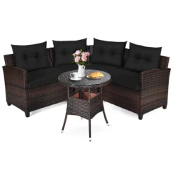Tangkula 4PCS Outdoor Patio Conversation Set Wicker Rattan Sectional Sofa W/Cushions 23 Tangkula 4PCS Outdoor Patio Conversation Set Wicker Rattan Sectional Sofa W/Cushions -Garden Furniture Store GUEST d0149f22 38c5 46d3 b6e8 b6b182d3d2bd