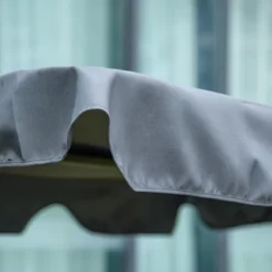 Outsunny 3-Person Porch Swing With Stand, Outdoor Swing For Patio Porch With Tilt Canopy & Comfortable Swing Bench-Style Seat, Steel Frame, Gray -Garden Furniture Store GUEST d07e2665 f145 4b62 a57c 2b66ec66dff3