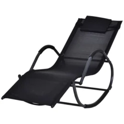Outsunny Rocking Chair, Zero Gravity Patio Chaise Sun Lounger, Outdoor Rocker, Glider Lounge Chair, UV Water Resistant With Pillow, For Lawn, Garden Or Pool -Garden Furniture Store GUEST d0deb69c f92c 4f42 ad02 217f7e8547d0