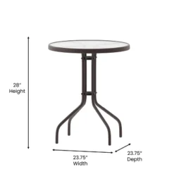Flash Furniture Lila 23.75'' Round Glass Metal Table With 2 Metal Aluminum Slat Stack Chairs -Garden Furniture Store GUEST d0fd63f9 456d 4f55 ad1f a3f40b0e8f88