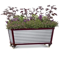 Gardener's Supply Company Short Galvanized Self-Watering Trough Planter