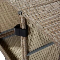 Outdoor Patio 6-Piece PE Wicker Sectional Sofa With 2 Coffee Tables, Brown Wicker + Beige Cushions - ModernLuxe -Garden Furniture Store GUEST d17e94af 8a16 4e2f 8386 7e5ee8d76869