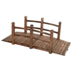 Costway 5' Wooden Bridge Stained Finish Decorative Solid Wood Garden Pond Arch Walkway 13 Costway 5' Wooden Bridge Stained Finish Decorative Solid Wood Garden Pond Arch Walkway -Garden Furniture Store GUEST d1e3acd5 138a 4870 90e1 bca884d57a49