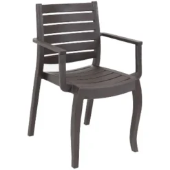 Sunnydaze Decor Sunnydaze Polypropylene Stackable Illias Outdoor Patio Arm Chair -Garden Furniture Store GUEST d1ecd1a1 2a3f 4b11 b9c7 f3e346df362a