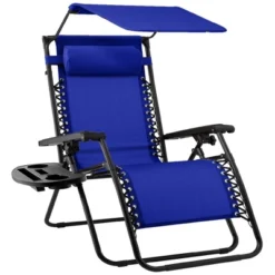 Best Choice Products Folding Zero Gravity Recliner Patio Lounge Chair W/ Canopy Shade, Headrest, Tray -Garden Furniture Store GUEST d2e1ad1a 75d5 439d 9f5b 08a8cc560278