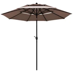 Tangkula Outdoor Auto-tilt Patio Market Umbrella W/ Double Vented -Garden Furniture Store GUEST d3941431 3909 4fcb 9ea4 ecefeca7fb25